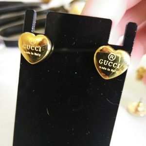 Unbranded Stainless Steel Gold Heart Earrings